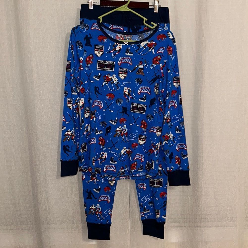 little BLUE HOUSE M Women’s National Champs Blue White Red Cotton Pajama Set